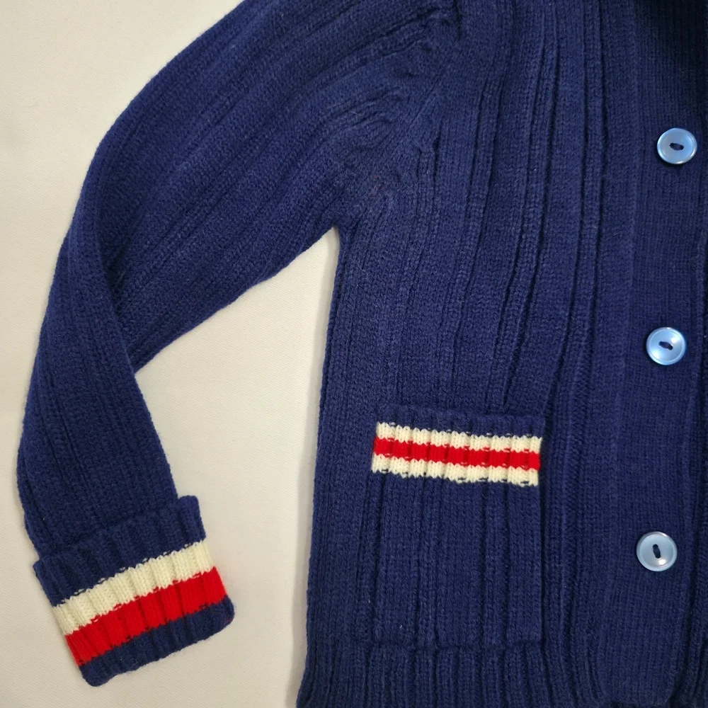 Vintage 90s French Toast 4T Navy Hooded Sweater